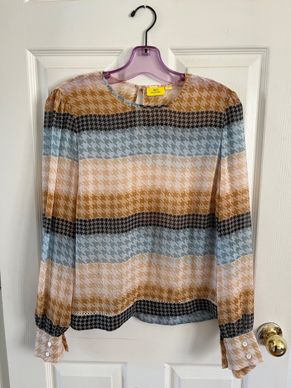 Roller Rabbit Houndstooth Print Top